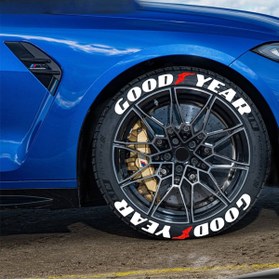 Resim bombtire Goodyear Lastik Yazısı 2.5 cm Orijinal Kauçuk 8 Adet En iyi Kalite 