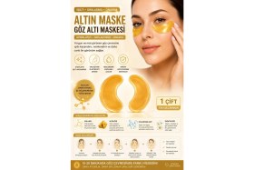 Resim SYKU Altın Göz Altı Maskesi Aydınlatıcı Sıkılaştırıcı Nemlendirici Bakım Maskesi 1 Çift 