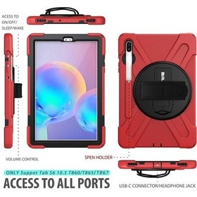 Resim Samsung Uyumlu Galaxy Tab S6 10.5 Sm-T867 2019 Shockproof Lüx Kılıf 