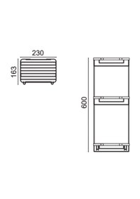 Resim Çelik Banyo Üçlü Metal Taci 23x15x60 Sabunluk Ve Şampuanlık Mat Siyah 