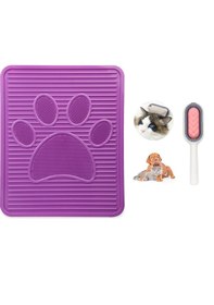 Resim Faial Kedi Paspası + Kedi Fırçası Lüx Set Tuvalet Önü Paspası 42x51cm 