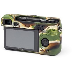Resim EasyCover Sony A6000 A6100 A6300 A6400 Silikon Kılıf Kamuflaj 