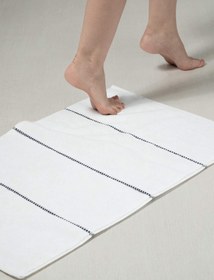 Resim Unda Spuma Bathmat - 50x75 cm Premium Ayak Havlusu - Beyaz 