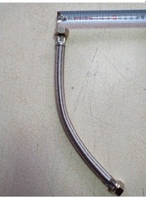Resim Ezk Kalın Çelik Örgülü 1/2 Bağlantı Hortumu Rekorlu 50 Cm 1 Adet 