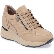 Resim Tergan Vizon Hakiki Deri Kadın Sneaker - K24S1AY67723-A44 