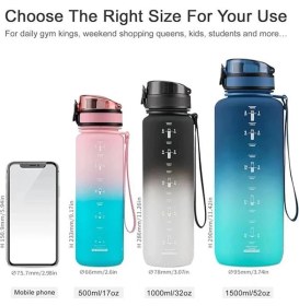 Resim AyrStore Spor Içecek Şişesi 500 ML/800 Ml/1 L, Sızdırmaz, Tritan ve Bisfenol A Içermez, Bisiklet 