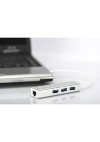 Resim Digitus Da-70250-1 3 Port USB 3.0 Çoklayıcı & Gb Ethernet Adaptör 
