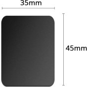 Resim GongtuShop 1 Adet Siyah 35X45MM Tarzı Evrensel Metal Plaka Etiket Manyetik Araç Telefonu Tutacağı Için Yedek Metal Plaka Demir Sac Seti Mıknatıs Telefon Tutacağı Standı (Yurt Dışından) 