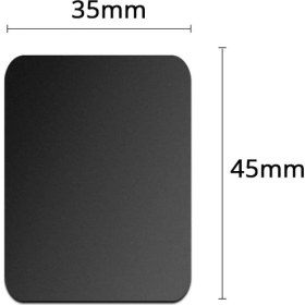 Resim GongtuShop 1 Adet Siyah 35X45MM Tarzı Evrensel Metal Plaka Etiket Manyetik Araç Telefonu Tutacağı Için Yedek Metal Plaka Demir Sac Seti Mıknatıs Telefon Tutacağı Standı (Yurt Dışından) 