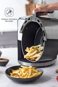 Resim Homend Airfryday 2502H 8 Farklı Program, 5 Litre Dokunmatik Ekranlı Fritöz Inox 