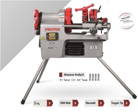 Resim Proter 2'' 1000 W Tezgah Tip Pafta Makinası PR 2002 