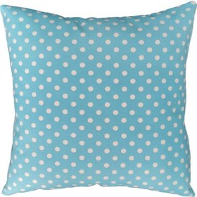 Resim Puantiyeli Turkuaz Yastık Kılıfı 43X43 Cm 