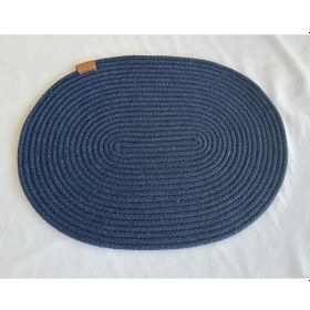 Resim Jüt Amerikan Servis Sofra Altlığı, Masa Dekoru Supla Oval 30x40 8li Lacivert 