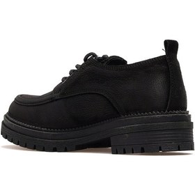 Resim Mammamia Kadın Hakiki Deri Loafer Günlük Ayakkabı 25k D25ka-3290 Z Siyah Nubuk Siyah Nubuk 