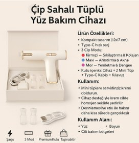 Resim Empressco Doldurulabilir yüz bakım ve sıkılaştırma cihazı, taşınabilir, şarjlı, kademeli kullanım 