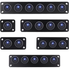 Resim Yuvarlak Anahtar Panosu, Mavi Alüminyum, 12V 20A, Arabalar, Kamyonlar, Tekne, Karavanlar, Yatlar için, Odası Elektrikli / Sert Bağlantı, İşletme Voltajı ≤36V, Pil Olmadan 