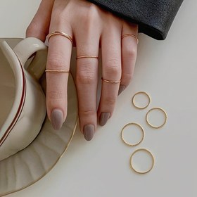 Resim Kadınlar için Şık 10 Parça Üst Üste Takılabilir Yüzük Seti, Klasik Minimalist Alaşım Eklem Yüzükler, Günlük Kullanım ve Partiler için Uygun 