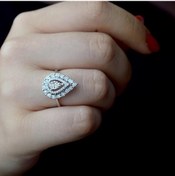 Resim 0.37 Ct. Modern Tasarım Damla Pırlanta Yüzük 