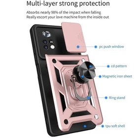 Resim Xiaomi Poco X4 Pro 5G Kilif Kamera Lens Korumali Sürgülü Zirh Tan 561965494 