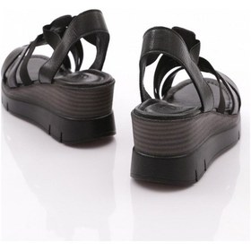 Resim Dgn 2700 -23740 Kadin Kalin Taban Sandalet Siyah 
