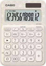 Resim Casio Ms-20uc-jwe 12 Hane Beyaz Desenli Masa Üstü Hesap Makinesi Diğer 