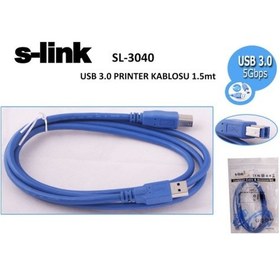 Resim S-Link Sl-3040 Usb3.0 1.5M Yazıcı Kablosu 