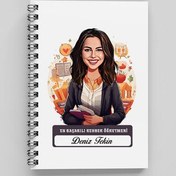 Resim En Başarılı Kadın Rehber Öğretmen Karikatürlü Defter 