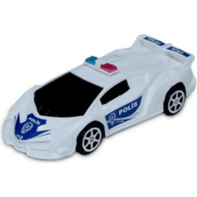 Resim Sebat Oyuncak Sürtmeli Sevimli Arabalar SB-2047–BEYAZ Polis Aracı 