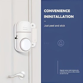 Resim Manyetik Sensörlü Kablosuz Ev Güvenlik Alarm Sistemi: Pencereler, Kapılar, Seyahat, Oteller, Yürüyüş, Kamp, Araba Kapısı Anti-hırsızlık, Dosya Dolapları, Çekmeceler, Kilitler için Uygun 