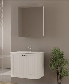 Resim Westday Desing Pera 60 Cm Beyaz Banyo Dolap Takımı 