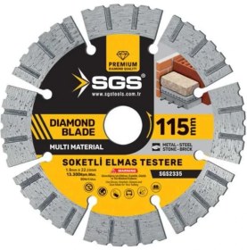 Resim SGS2335 Sgs Soketli Elmas Testere Multi-Material 115MM 