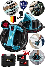 Resim Lieber German 2x Akülü 200 KG Kapasiteli Dijital Ekranlı Çift Motorlu Cam Vantuzu Yuvarlak 