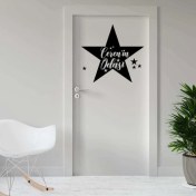 Resim CLK Auto Yıldız Figürlü Isme Özel Star Odası Silüetli Dekoratif Duvar Sticker, Çıkartma 001 