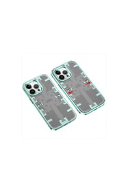 Resim artlab Art İphone 14 Pro Kılıf Mekanik Bumper Kapak - Yeşil Lab 