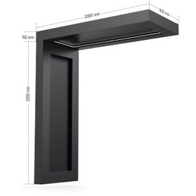 Resim KORRAIN VIELA SUN GÜNEŞ KIRICILI MODEL- ALÜMİNYUM KAPI ÜSTÜ SUNDURMA-160 CM-SOL 