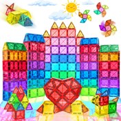 Resim Manyetik STEM Oyuncakları - Gençler için Renkli Geometrik Yapı Taşları, Öğrenme ve Eğitim için İdeal, Doğum Günü Hediyesi, STEM Eğitimi | Canlı Yapı Taşları | Dayanıklı ABS Malzeme, Gençler için STEM Oyuncakları 