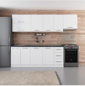 Resim Minar 275 Cm Mutfak Dolabı Beyaz 275-B4 Beyaz 