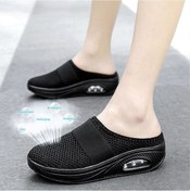 Resim Yaz Nefes Alabilen Hafif Hava Yastıklı Slip-on Yürüyüş Terliği Düz Ayakkabı Ratetime Gri 