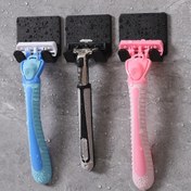 Resim 1/2/3 adet Basit Duvara Monte Tıraş Makinesi Tutucu Raf, Dayanıklı Plastik, Moda Banyo Depolama Rafı, Erkekler ve Aile Hediyesi için 
