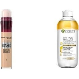 Resim Anti Age Eraser Kapatıcı, 01 Light, 6.8 Ml + Skin Naturals Çift Fazlı Micellar Kusursuz Makyaj Temizleme Suyu 400 Ml 