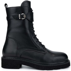 Resim Tamer Tanca Kadın Hakiki Deri Siyah Deri Casual Bot 33 85504 Bn Bot Sk24-25 Sıyah Dr Siyah 