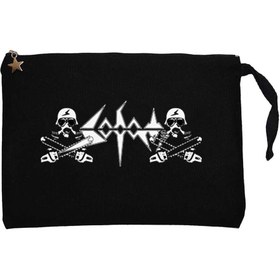 Resim Sodom Twin Gas Siyah Clutch Astarlı Cüzdan / El Çantası - Siyah 