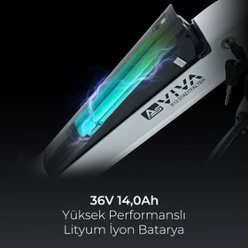 Resim AsVIVA B13 Katlanabilir Elektrikli Bisiklet 36V Samsung Batarya – 20” Jant, Gri 