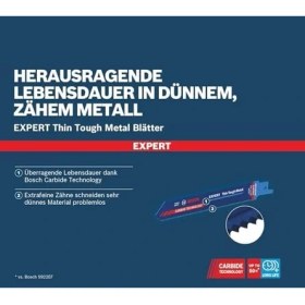 Resim Aesco Professional 1x Expert 'thin Tough Metal' S 922 Ehm Panter Testere Bıçakları (Paslanmaz Çelik Borular, Paslanmaz Çelik Borular, Uzunluk 150 Mm, Aksesuar Panter Testere) 