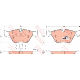 Resim TRW GDB1264 Fren Balatası Ön 75 Mg Zs / Bmw 3 E46 Bmw 5 E39 Bmw Z4 E85 Bmw X3 E83 