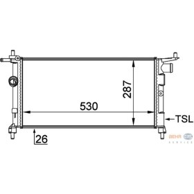 Resim Behr Radyatör Corsa B-Tigra-Combo 1.2-1.4-1.4 16V (Klimasiz+Mek) (530X285X34) 18051 