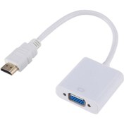 Resim Hdmı to Vga +ses çecirici converter kablo beyaz 