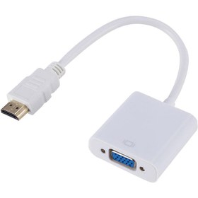 Resim Hdmı to Vga +ses çecirici converter kablo beyaz 