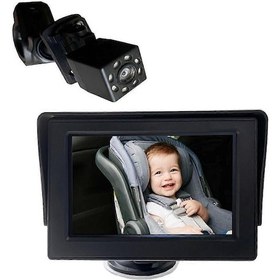 Resim Bebek Araba Kamerası, Bebek Araba Dikiz Aynası, 4,3 İnç Bebek Araba Monitörü, Bebek Araba Koltuğu Dikiz Aynası - Kompakt Ve Net İzleme 