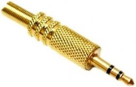 Resim Gold stereo jack 3.5 mm aux jack gold aux jack kulaklık erkek jack mikrofon jack 